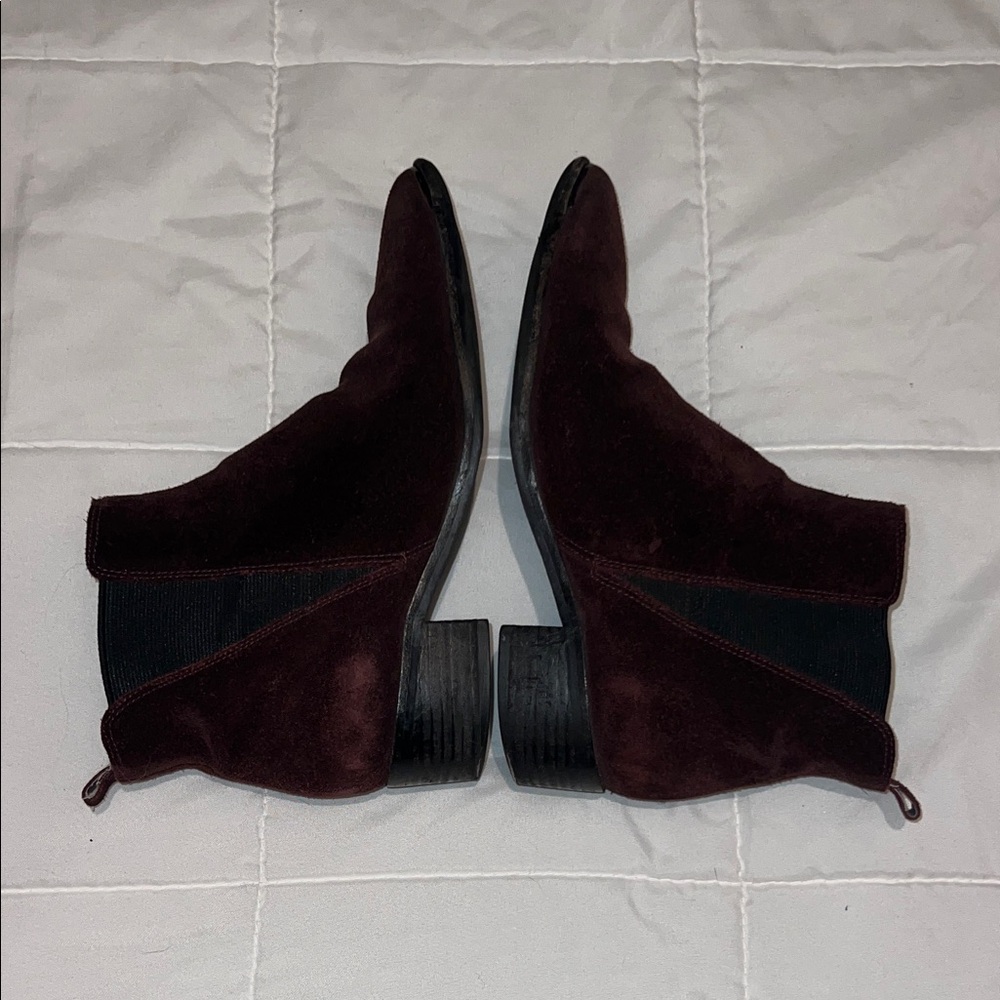Marc Fisher Women's Burgundy Suede Ankle Boots